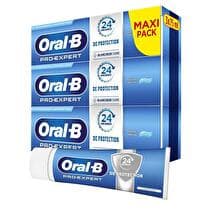ORAL-B Dentifrice pro-expert  Blancheur saine  - 3 x 75 ml