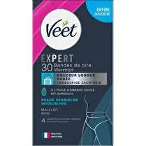 Veet, Bandes de cire maillot Peaux sensibles