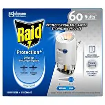 Raid, Diffuseur électrique liquide  Protection + 60 nuits 3 en 1  - x 2