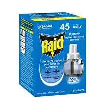 Raid, Recharge électrique liquide  45 nuits 3 en 1