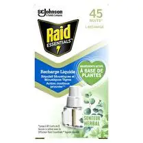 Raid, Recharge liquide répulsif moustiques Senteur herbal
