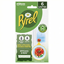 Pyrel, Piège à mouches  stickers fenêtre  coquelicot rouge x6
