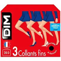 Dim, Collant trio rouge x 3, Noir, T5