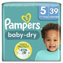 Pampers, Couches géant taille 5