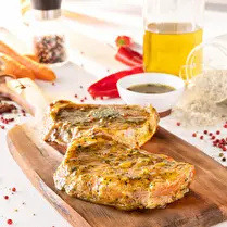 Votre boucher propose, Produit élaboré : Cote de porc sans os marinade campagnarde