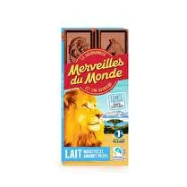 Merveilles du monde, Tablette de chocolat Lait noisettes et amandes pilées