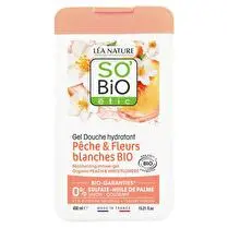 SO'BiO étic, Douche pêche fleurs blanches