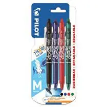 Pilot, Frixion ball roller clicker Noir, bleu, vert, rouge - x4