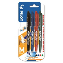 Pilot, Frixion ball Noir, bleu, rouge et vert - x 4