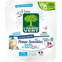 L'arbre vert, Recharge peaux sensibles ecolabel
