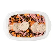 Cuisiné dans nos ateliers, Saucisse de morteau aux lentilles