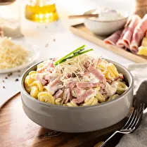 Fabriqué dans nos ateliers, Pâtes jambon fromage à la crème