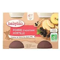 Babybio, Mes fruits pommes myrtilles dès 4 mois x2