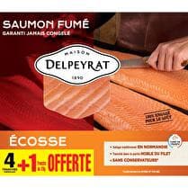 DELPEYRAT Saumon fumé Ecosse  - 4 tranches minimum + 1 offerte soit 130 g