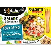 Sodebo, Salade portofino pâtes légumes grillés thon mozzarella