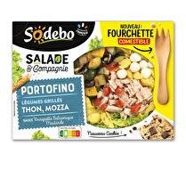 SALADE & COMPAGNIE SODEBO Salade portofino pâtes légumes grillés thon mozzarella