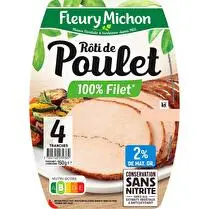 Fleury michon, Rôti de Poulet conservation sans nitrite 4 tranches