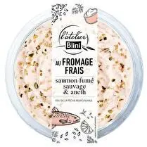 L'atelier blini, Fromage frais & saumon fumé sauvage