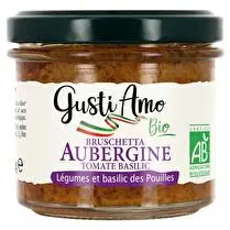 Gusti amo bio, Bruschetta d'aubergine tomate basilic