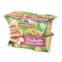 Andros, Dessert fruitier avec morceaux de rhubarbe