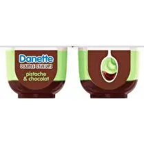 Danone, Crème dessert  double saveur chocolat coco pistache