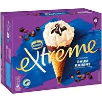 Nestlé, Cônes glacés Rhum raisins macérés au rhum   - x 6 soit 426 g