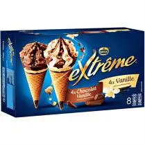 Nestlé, Cônes vanille et chocolat vanille x8