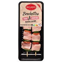 BIGARD Brochette Porc et chorizo  x 2