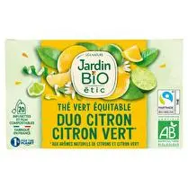 Jardin bio étic, Thé vert duo citron citron vert BIO 20 sachets