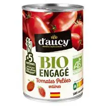 D'aucy, Tomates pelées entières bio au naturel 1/2