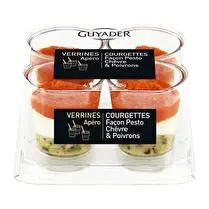 Guyader, Verrines courgette chèvre poivron 4x40g
