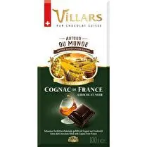 Villars, Tablette liqueur cognac de france chocolat noir