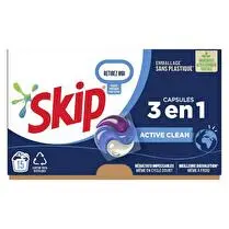 Skip, Lessive trio caps active clean