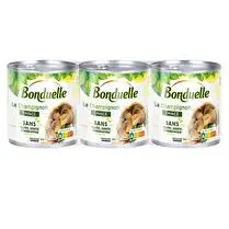 Bonduelle, Champignons émincés sans sulfite sans additif sans conservateur 3 x 1/4