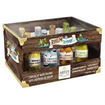 Abtey, Casier rhum arrangé 12 bouteilles liqueurs assorties