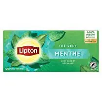 Lipton, Thé vert menthe origine Asie x 30 sachets