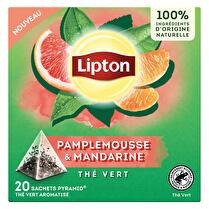 LIPTON Thé vert pamplemousse mandarine x 20 sachets