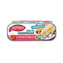 Saupiquet, Les essentiels filets de maquereaux tomate et oignon 1/4