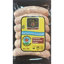 Aux produits Saugets, Saucisses à la cancoillotte x6 grill