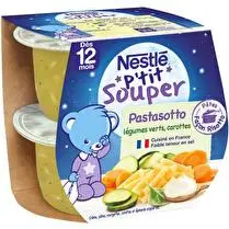 Nestlé, P'tit souper pastasotto légumes verts carottes dès 8 mois x 2