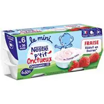 Nestlé, Mini p tit onctueux croissance fraise dès 6 mois x 6