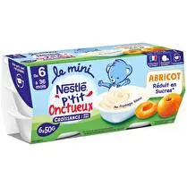 Nestlé, Mini p tit onctueux croissance abricot dès 6 mois x 6