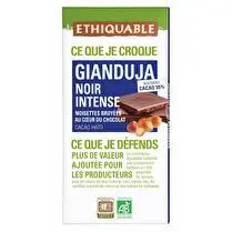 Ethiquable, Chocolat noir gianduja Intense