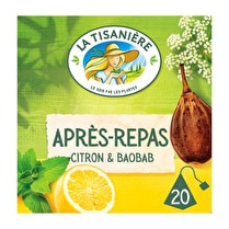 La Tisanière, Infusion Après-repas citron - 20 sachets soit 30 g