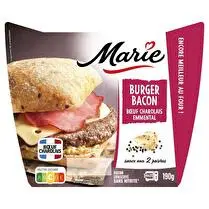Marie, Burger bacon boeuf charolais emmental sauce aux deux poivres