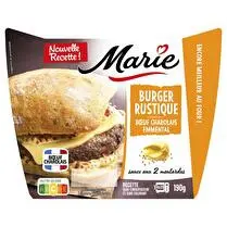 Marie, Burger rustique - boeuf charolais emmental sauce aux deux moutardes