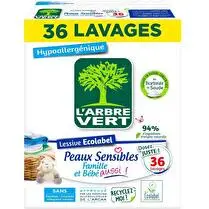 L'arbre vert, Lessive poudre peaux sensibles