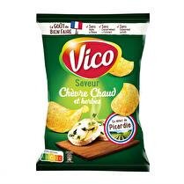 VICO Chips aromatisées lisses saveur chèvre chaud herbes