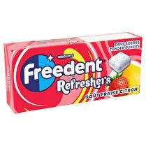 Freedent, Cubes refresher fraise citron sans sucre x8