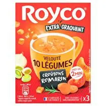 Royco, Velouté 10 légumes et croûtons romain x 3 sachets